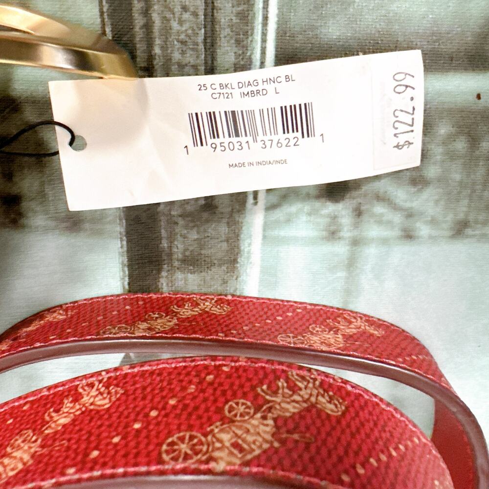 Coach C7121 Signature Buckle Belt With Horse And Carriage Print, 25 MM - Picture 9 of 9